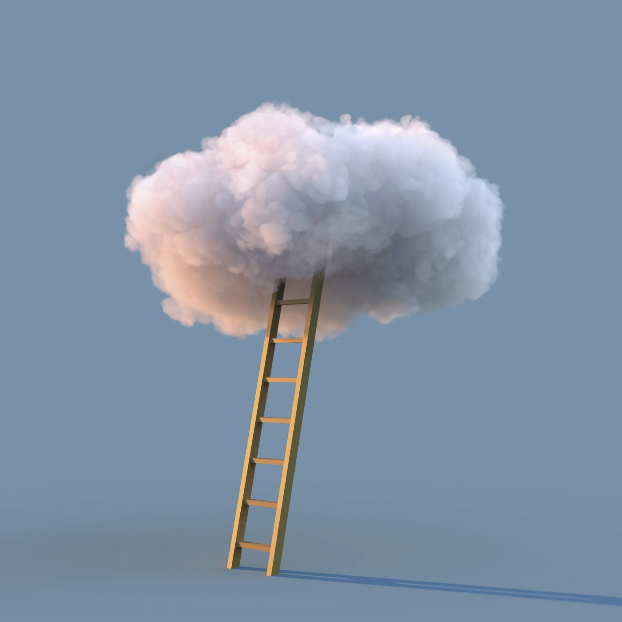 Ladder disappearing into the clouds